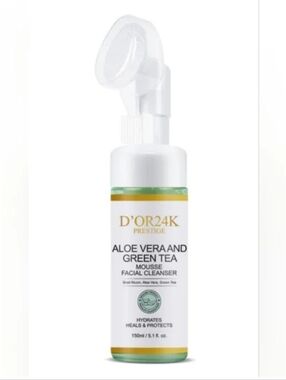 D’OR24K Aloe Vera & Green Tea – Mousse Facial Cleanser. 150ml NWT